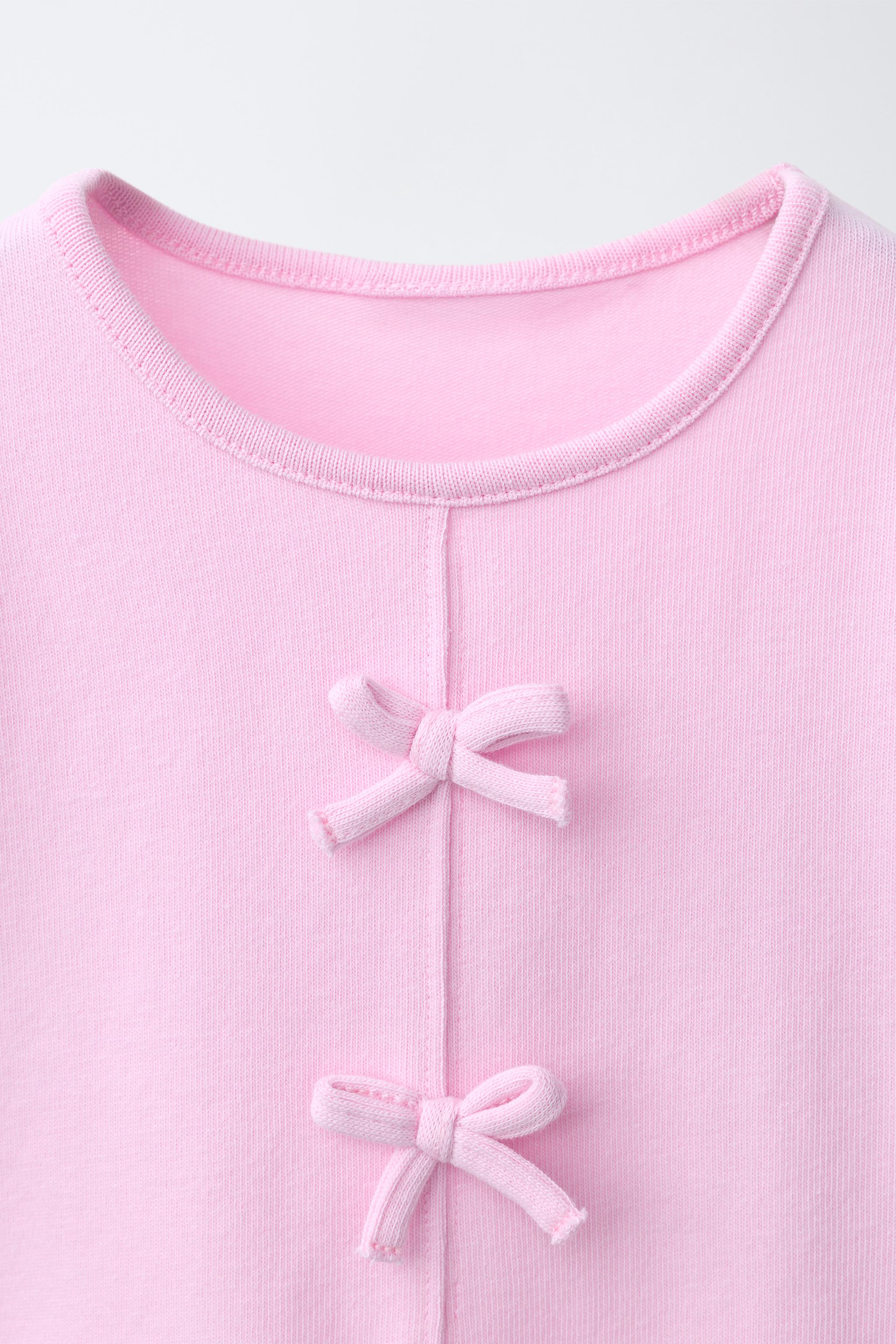 BOW AND RUFFLE T-SHIRT
